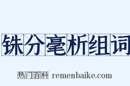 铢分毫析组词是什么意思的图片